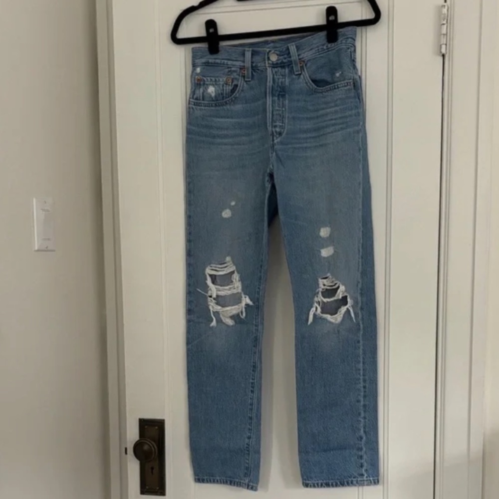Levi's Light Blue Ripped Jeans